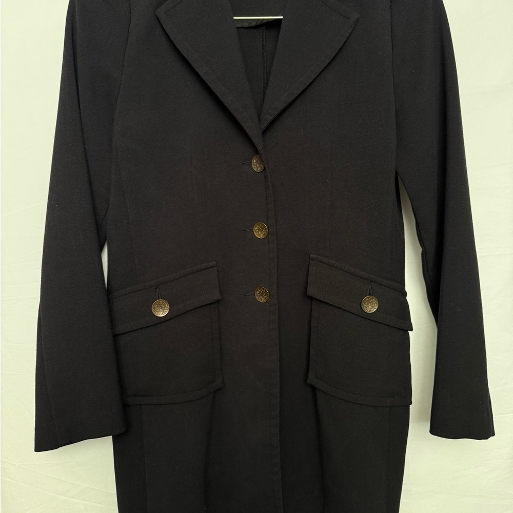 CAbi Black Blazer with Gold Buttons